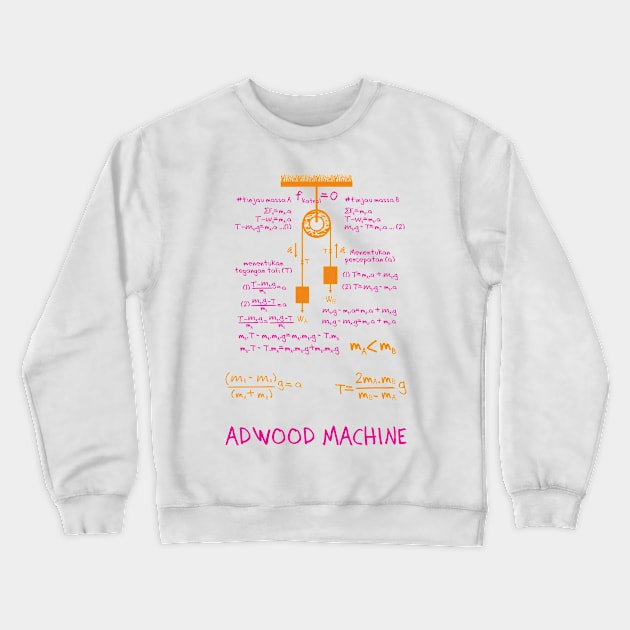 Physics T-shirt - Adwood Machine (Colour) Crewneck Sweatshirt by hakim91